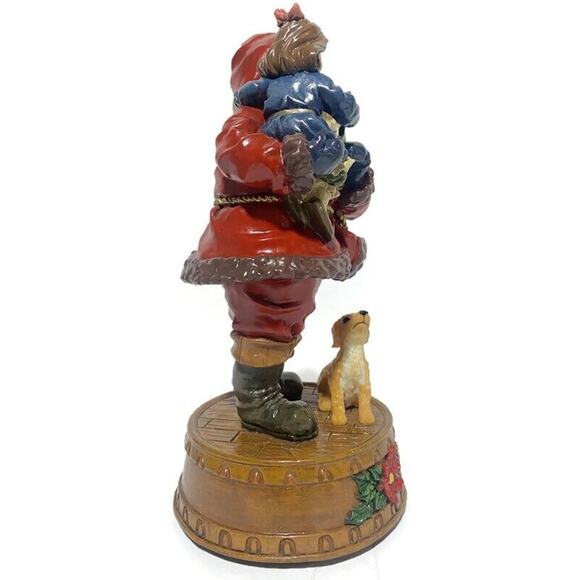 Home for the Holidays Visions of Santa 1898 Resin Santa Musical Figure 10" - Picture 10 of 14